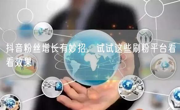 抖音粉丝增长有妙招，试试这些刷粉平台看看效果